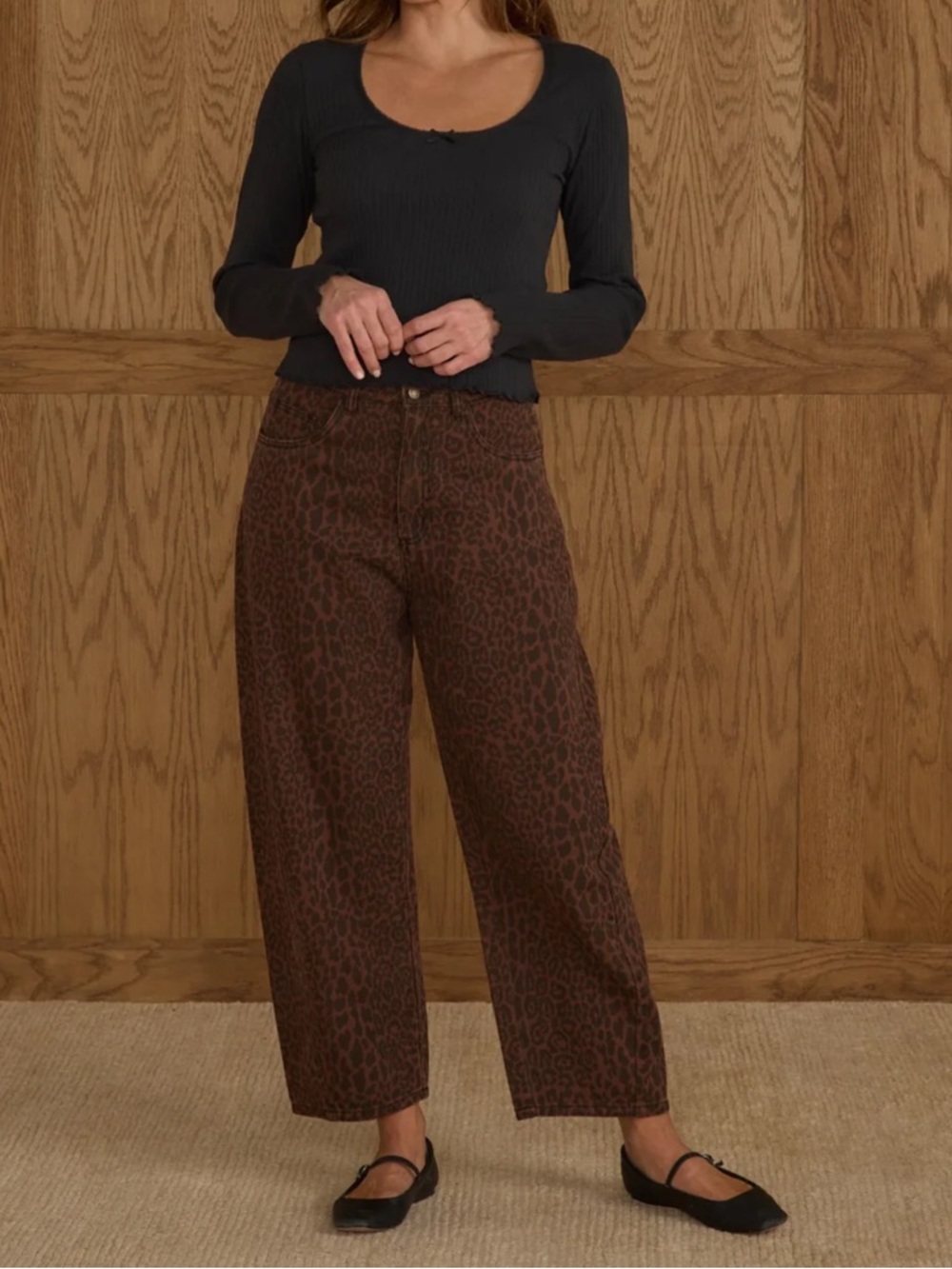 Rylee & Cru Leopard Print Jeans - Picture 4 of 4
